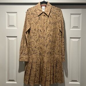 MaxMara Beige Leaf Patterned Blouse